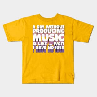 Music Production / Sound Engineer Typography Design Gift Kids T-Shirt